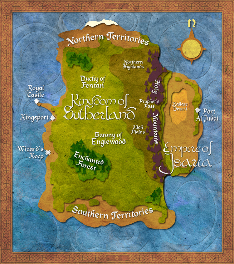 Map of the World for the Sutherland Wizard Series